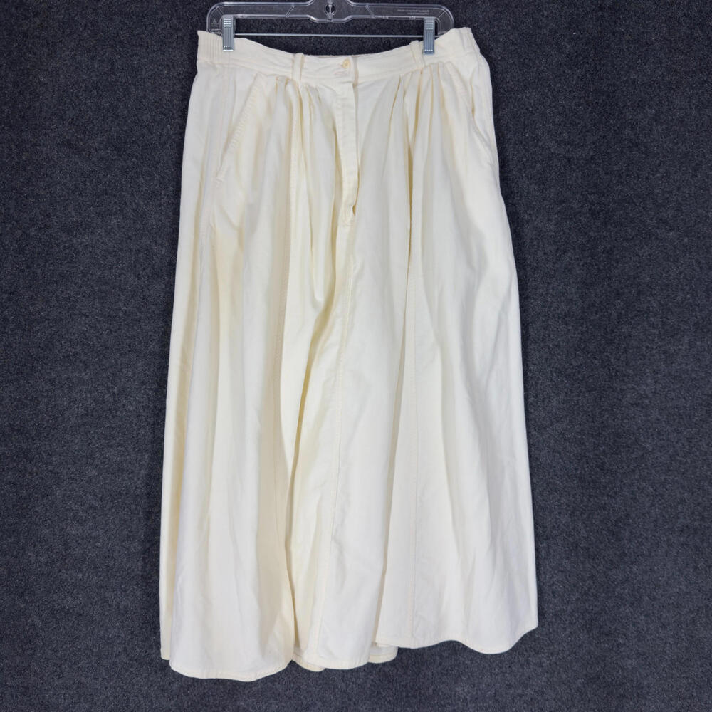 Counterparts Skirt Women 14 Beige Maxi Long High Rise Corduroy Pockets Casual